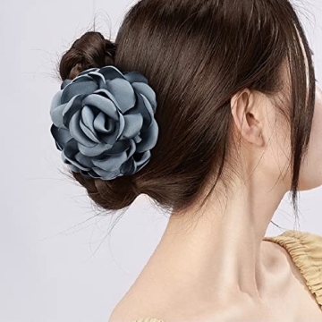 Elegant Rose Flower Hair Claw Clips for All Hair Types