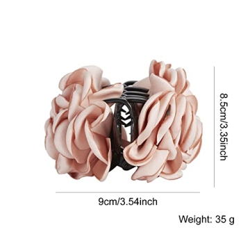 Elegant Rose Flower Hair Claw Clips for All Hair Types