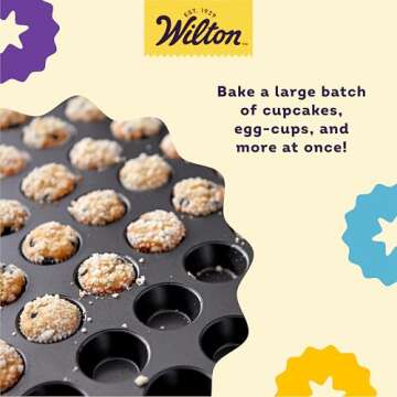 Wilton Non-Stick Mega Mini Muffin Pan for 48 Cupcakes