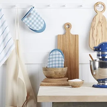 KitchenAid Gingham Mini Oven Mitt Set - Stylish & Durable