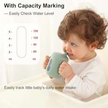 Seposeve Leak-Proof Silicone Sippy Cups for Babies