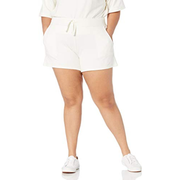 Chic Elaina French Terry Sweatshort for Women - Ivory