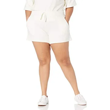 Chic Elaina French Terry Sweatshort for Women - Ivory