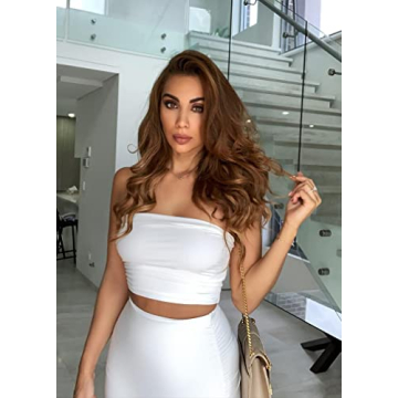 LAGSHIAN Women's Sexy Crop Top - Sleek & Stylish Tube Top