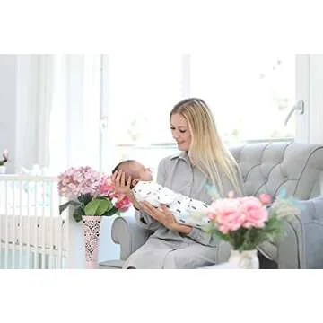 BaeBae Goods Adjustable Baby Swaddle Blanket Set - Soft Cotton