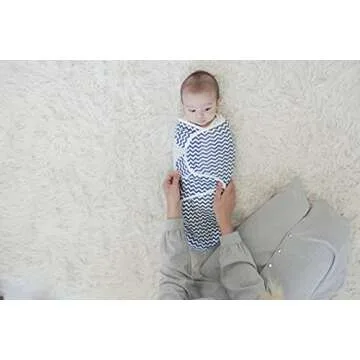 BaeBae Goods Adjustable Baby Swaddle Blanket Set - Soft Cotton