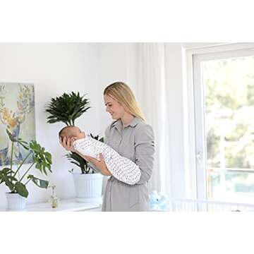 BaeBae Goods Adjustable Baby Swaddle Blanket Set - Soft Cotton