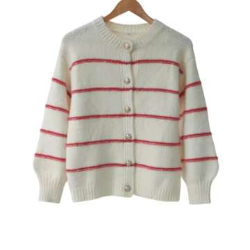 Chic QIBABU Women's Striped Cardigan for Every Season