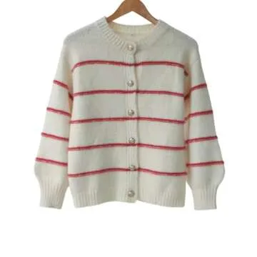Chic QIBABU Women's Striped Cardigan for Every Season