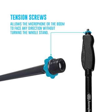 AxcessAbles Quick Release Microphone Stand for Performers