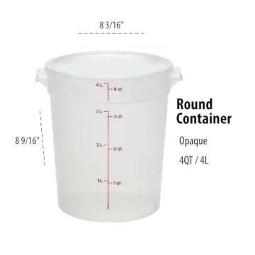 Cambro Food Storage Containers with Lids (BPA-Free) - 4 Quart Food Storage Container (2 Pack)