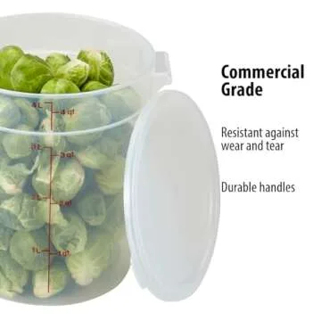 Cambro Food Storage Containers with Lids (BPA-Free) - 4 Quart Food Storage Container (2 Pack)