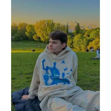 Aelfric Eden Mens Graphic Oversized Hoodie Print Streetwear Casual hoodies y2k Hooded Sweatshirt