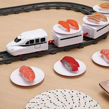 Toyvian Sushi Train Set - Fun Electric Kids Toy