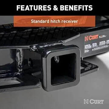 CURT 99318 Class 3 Trailer Hitch, 2-Inch Receiver, 4-Pin Wiring Harness, Select Jeep Patriot