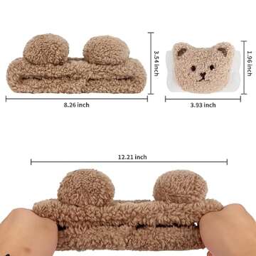 WHAVEL Spa Set with Cute Bear Ears Headband and Towels
