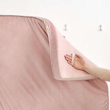 Rainha Cushioned Dorm Headboard - Rose Quartz Velvet