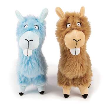 goDog Buck Tooth Llama Plush Dog Toy - Durable & Fun