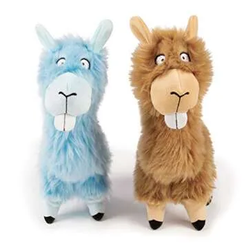 goDog Buck Tooth Llama Plush Dog Toy - Durable & Fun