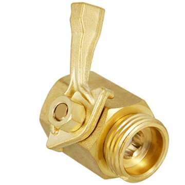 Twinkle Star Heavy-Duty Brass Garden Hose Connector (Shut Off Valve, Type B)