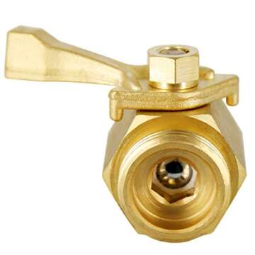 Twinkle Star Heavy-Duty Brass Garden Hose Connector (Shut Off Valve, Type B)