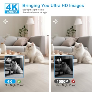 ZTTAOLII Mini WiFi 4K Security Camera with 100 Days Battery Life