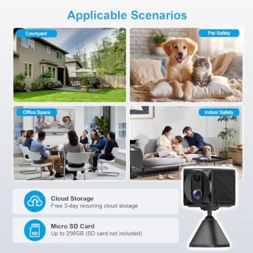ZTTAOLII Mini WiFi 4K Security Camera with 100 Days Battery Life