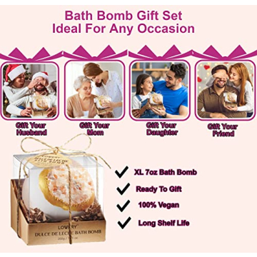 Luxury Dulce De Leche Bath Bomb, Handmade Spa Gift for All Ages