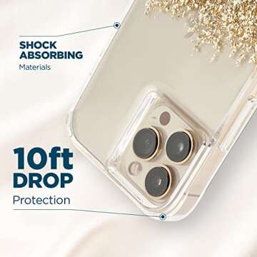 Case-Mate iPhone 13 Pro Max Case for Women [10ft Drop Protection] [Wireless Charging] Karat Marble Phone Case for iPhone 13 Pro Max - Luxury Bling Glitter iPhone Case - Shock Absorbing, Anti Scratch