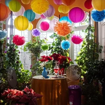 Vibrant Tissue Paper Pom Poms for Any Celebration