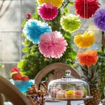 Vibrant Tissue Paper Pom Poms for Any Celebration