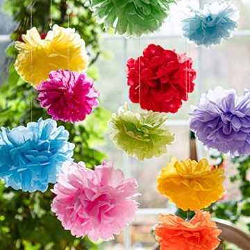 Vibrant Tissue Paper Pom Poms for Any Celebration