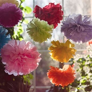Vibrant Tissue Paper Pom Poms for Any Celebration