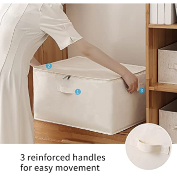 Vailando Large Canvas Storage Bags for Bedding & Clothes