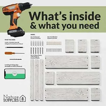 Nature Supplies 3 Floating Nursery Shelves for Kids Storage