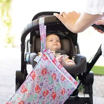 Bumkins Waterproof Wet Bag, Washable, Reusable for Travel, Beach, Pool, Stroller, Diapers, Dirty Gym Clothes, Wet Swimsuits, Toiletries, 1 Count (Pack of 1)