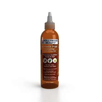 Hollywood Beauty Growth+: Hydrating and Anti-Frizz Jojoba Oil (Pack of 2, 4 Oz)