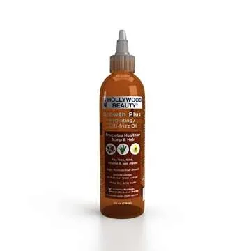 Hollywood Beauty Growth+: Hydrating and Anti-Frizz Jojoba Oil (Pack of 2, 4 Oz)