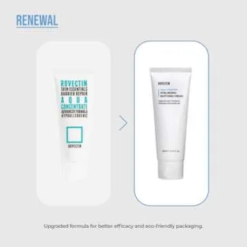 ROVECTIN Aqua Hyaluronic Soothing Cream - Skin Barrier Repair with Astaxanthin, Hyaluronic Acid, Niacinamide | Intense Hydrating Cream | Fragrance Free, Vegan, Korean Skincare (2.03 fl oz)