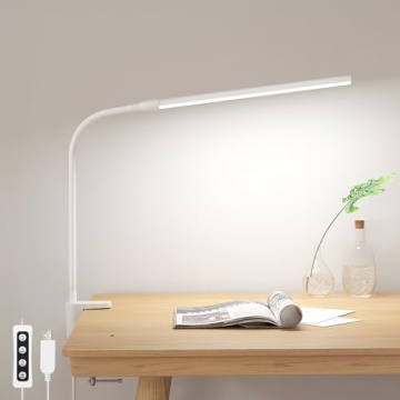 Lepro Small Desk Lamp with Clamp and USB Power