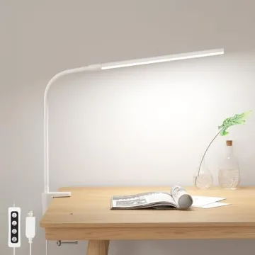 Lepro Small Desk Lamp with Clamp - LED Reading Lamp with Adjustable Modes