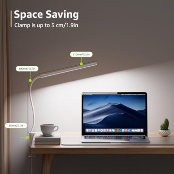 Lepro Small Desk Lamp with Clamp and USB Power