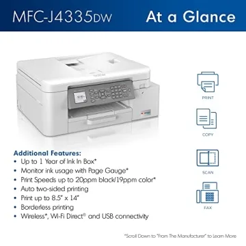 All-in-One Brother MFC-J4335DW Printer with Ink