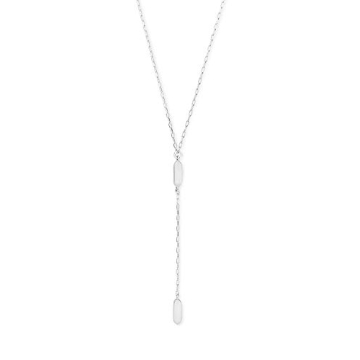 Kendra Scott Fern Y Necklace for Women, Dainty Fashion Jewelry, 14k Rhodium-Plated