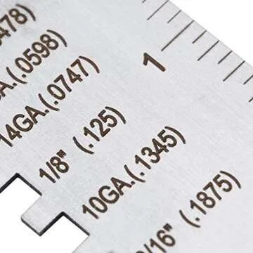 Debaishi Wire/Metal Sheet Thickness Gauge Stainless Steel Welding Gage Plated Size Inspection Tool, ...