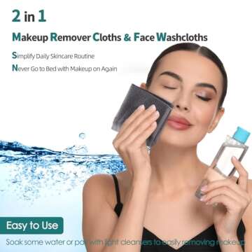 Wash Cloths 6 Pack - Ultra Soft and Eco-Friendly Facial Towels