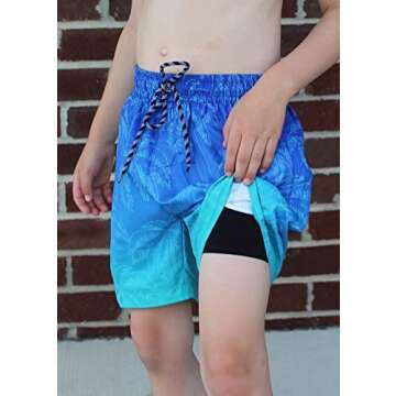 Cozople Boys Compression Swim Trunks for Summer Fun