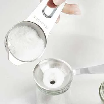 Stainless Steel Funnels, Set of 3 Small Kitchen Funnels with Long Handle Funnels for Filling Bottles Liquid Dry Ingredients Powder, Durable and Dishwasher Safe