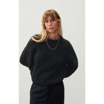 Women Oversized Knit Sweater Long Sleeve Y2K Casual