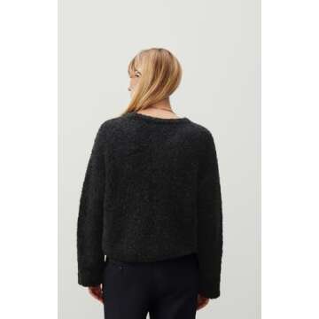 Women Oversized Knit Sweater Long Sleeve Y2K Casual